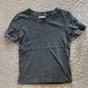 Zara Gray Short Sleeve T-Shirt